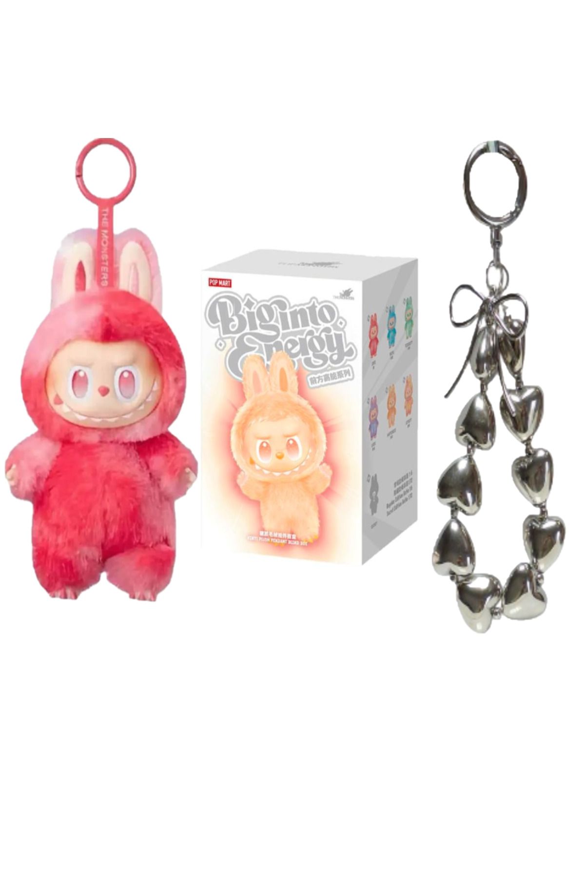 FO Labubu Oyuncak Labubu Peluş Bebek Peluş Oyuncak Labubu Anahtarlık, Charm Hediyeli