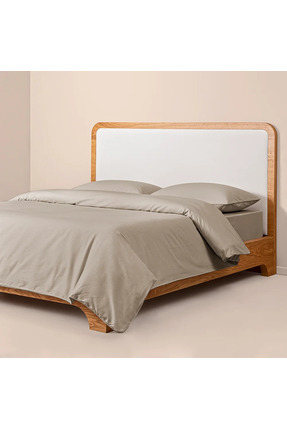 Penelope %100 Pamuk Percale Nevresim Seti 240x220 cm Taş Rengi - Pure Serisi