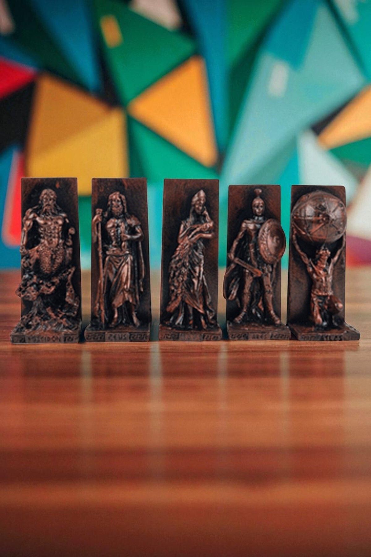 AYDİZAYN Polyester Antik Yunan Tanrıları 5'li Magnet Set