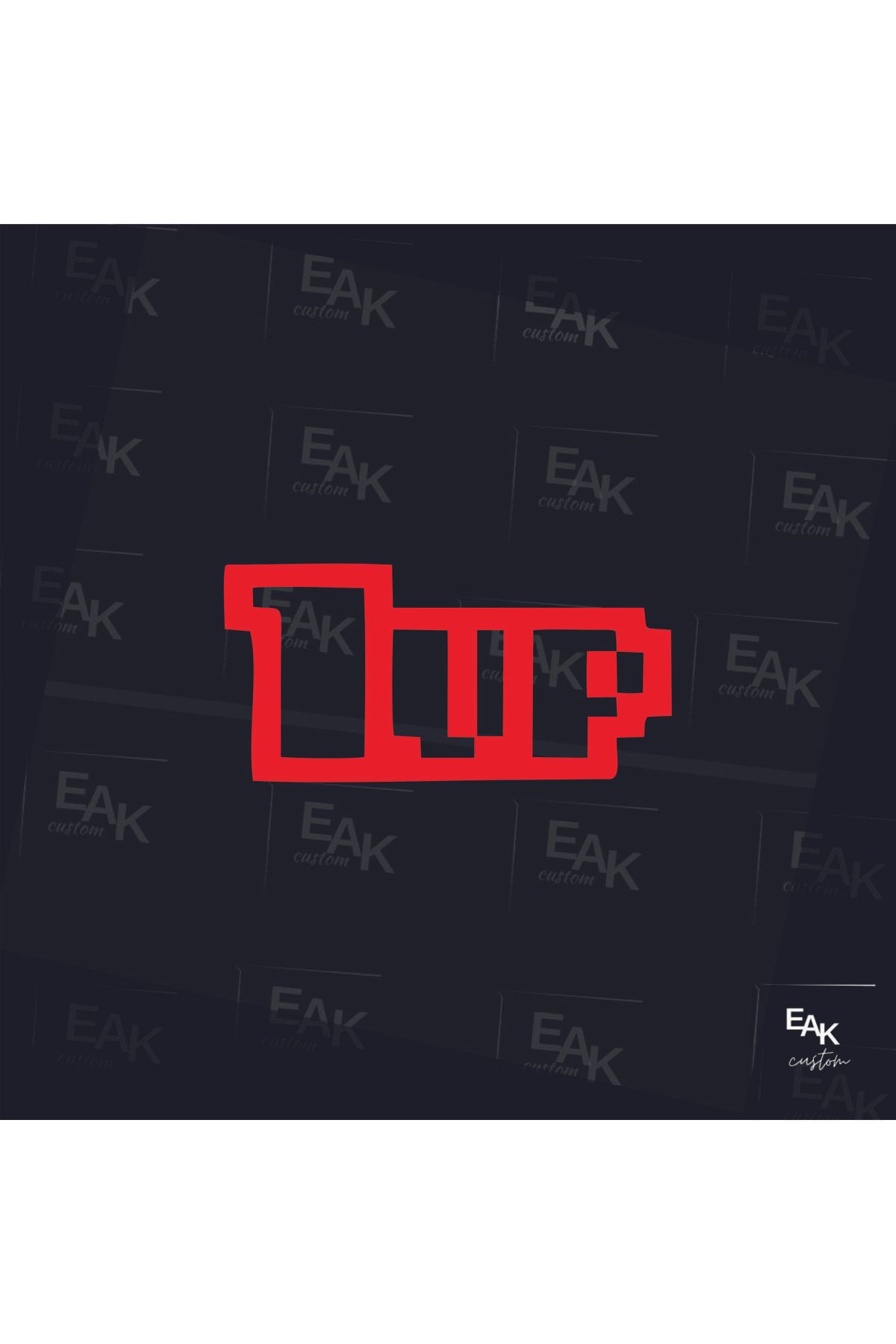 eakcustom 1UP LEVEL oto sticker (10cm x 4cm)