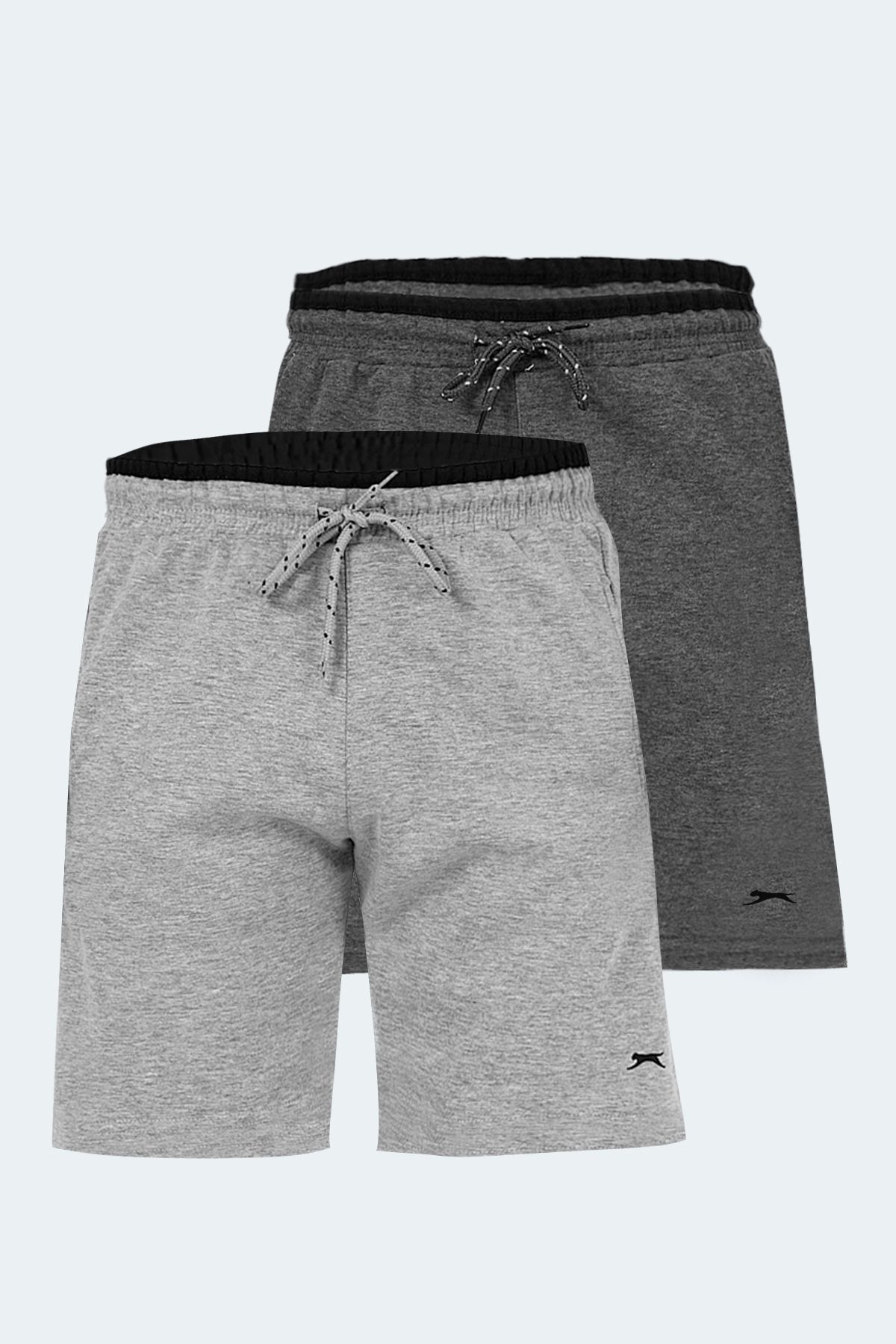 Slazenger NAGORE 2 li Set Erkek Şort Gri - Koyu Gri