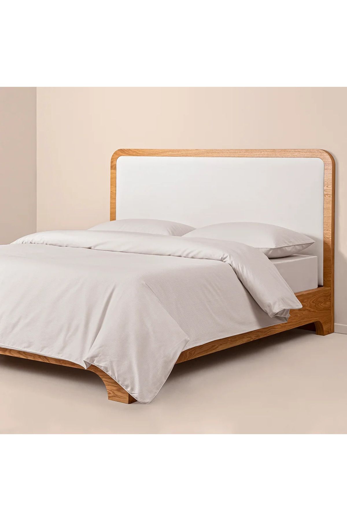 Penelope %100 Pamuk Percale Nevresim Seti 200x220 cm Gri - Pure Serisi