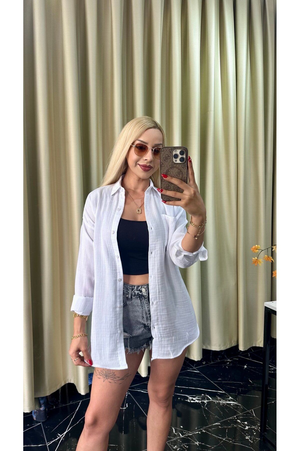 Dilara Kavraal Butik Müslin Gömlek