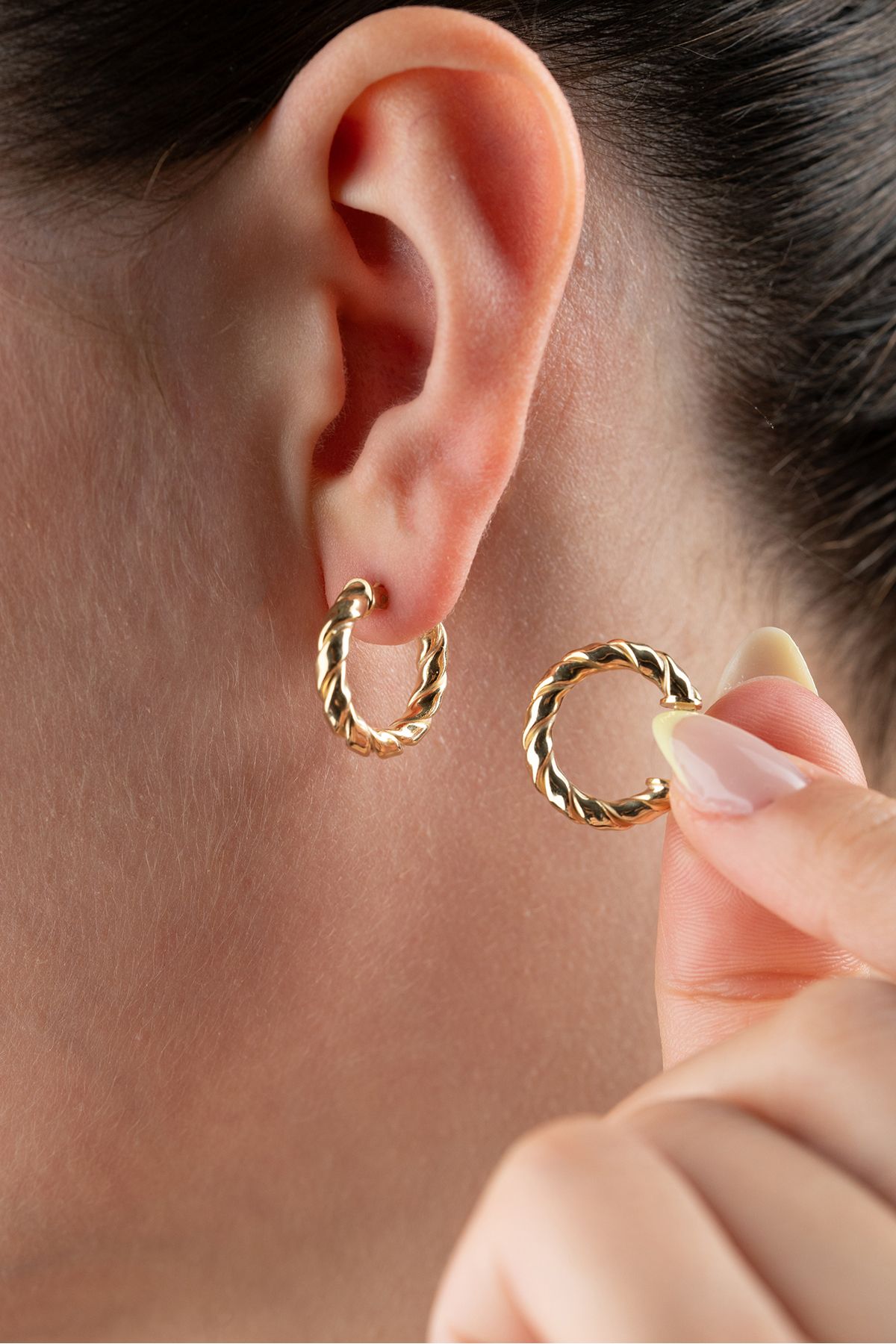 Silvano Jewelry 925 Ayar Gümüş Burgu Halka Küpe