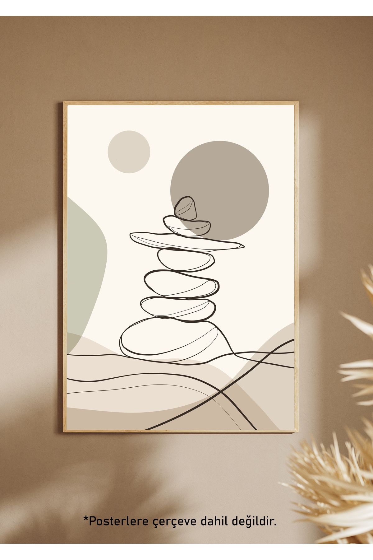 One Little Happiness Bohem Tarzı Poster Estetik Duvar Posteri , Çerçevesiz Poster