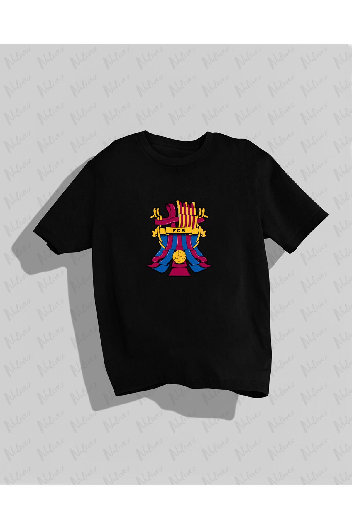 Nulivez Barcelona Tasarımı Baskılı Yüksek Kalite Kompakt Unisex Oversize T-Shirt
