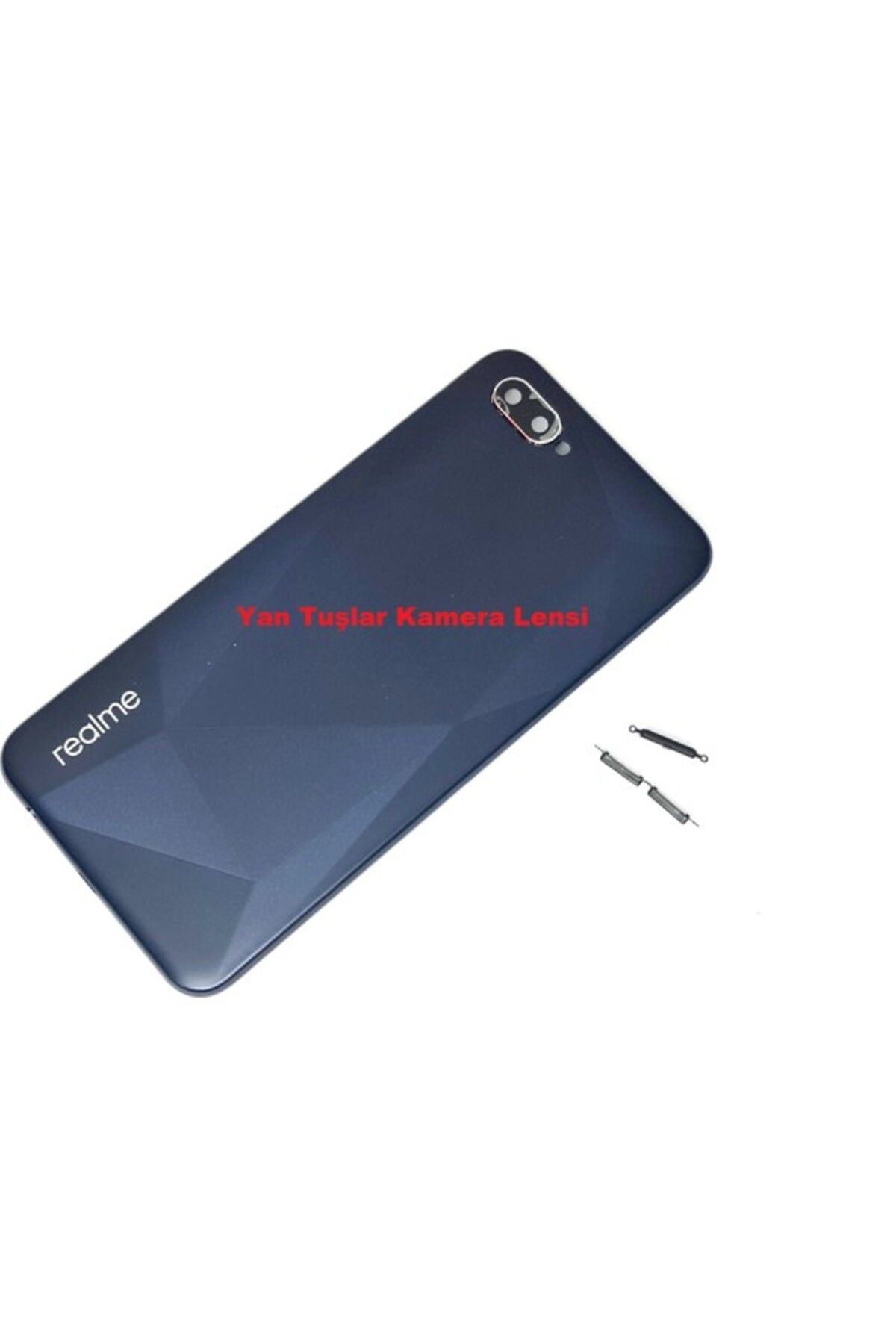 AXYA Realme C2 Kasa Arka Pil Batarya Pil Kapağı Mavi