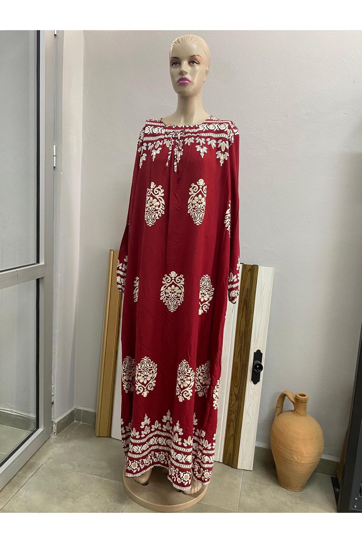 Zülal İthal Kumaş, Kare Yaka, Lastik Kol, (64*2=128 cm. Göğüs/ Boy 144 ölçü YOK.