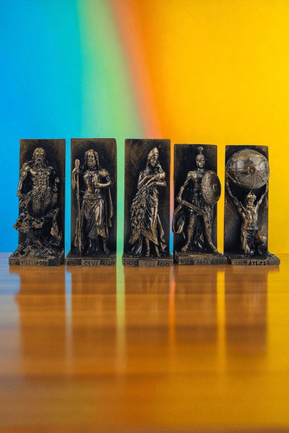 AYDİZAYN Polyester Antik Yunan Tanrıları 5'li Magnet Set
