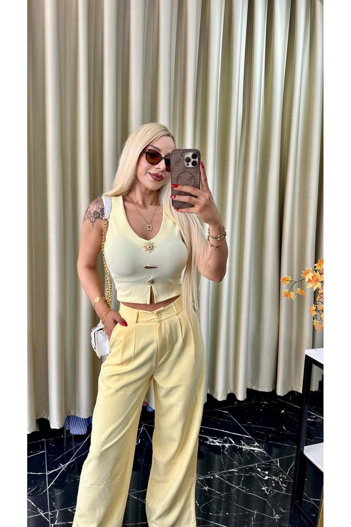 Dilara Kavraal Butik Palazzo Kumaş Pantolon
