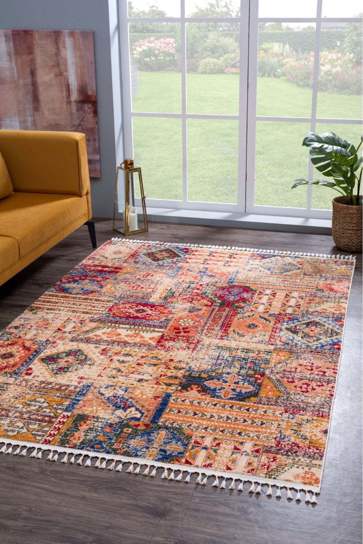 Home HEREKE , ETNİK DESENLİ SANATSAL CROSS DOKUMA SALON VE OTURMA ODASI HALISI