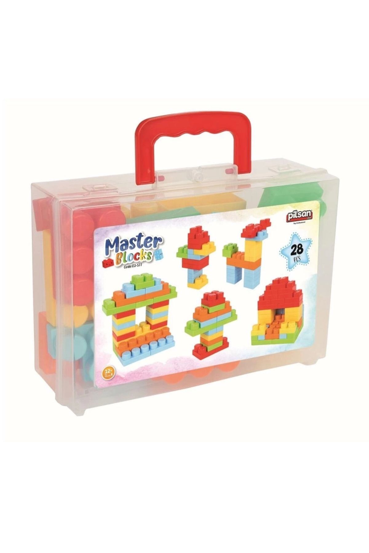 CANSA 03 577 Master Bloklar 28 Parça Çantalı -Pilsan Oyuncak