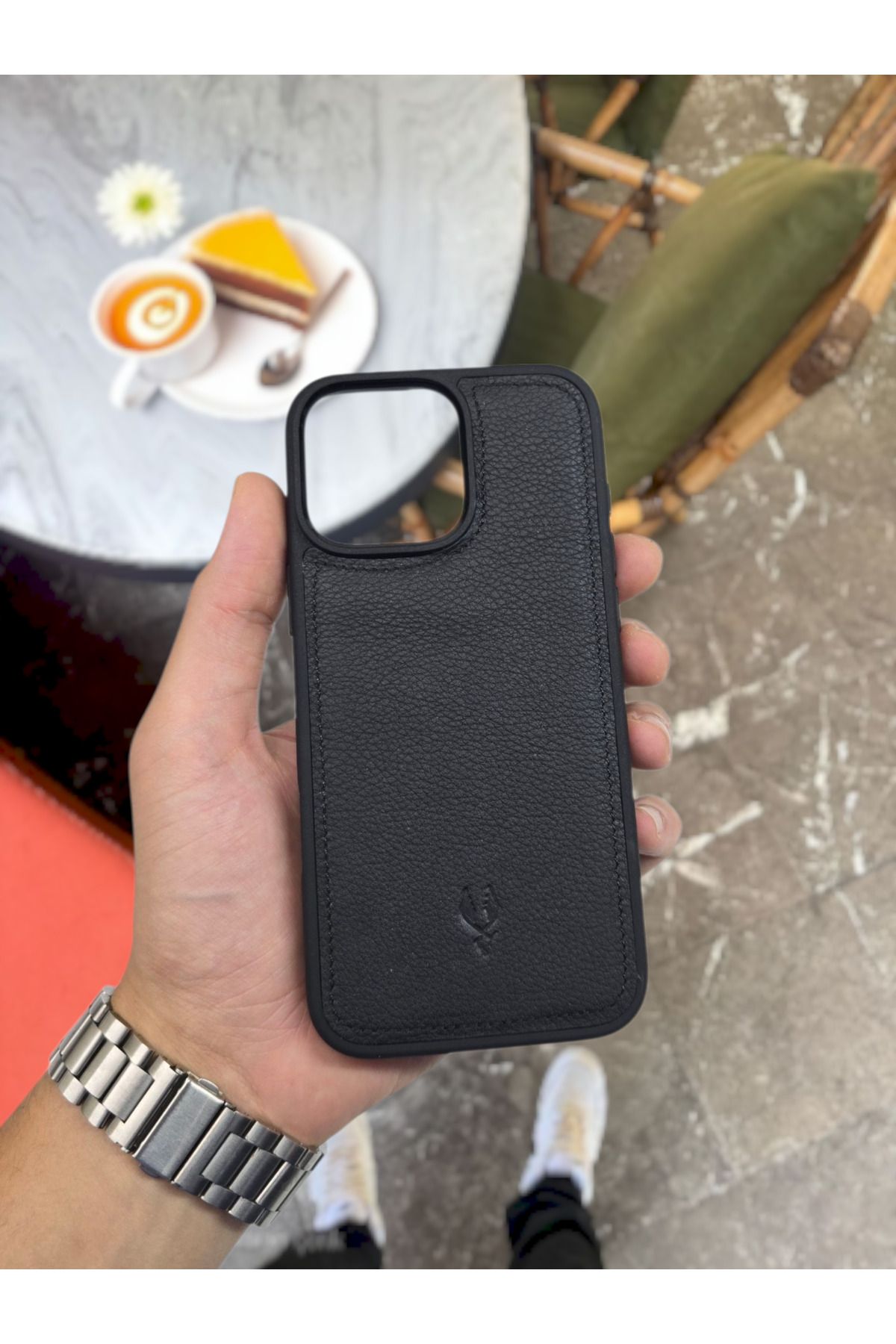 VİSSO Hakiki Doğal Deri İPHONE Telefon Kılıfı Kişiye Özel İsim Baskılı Kadın Erkek İPHONE 15 PRO MAX