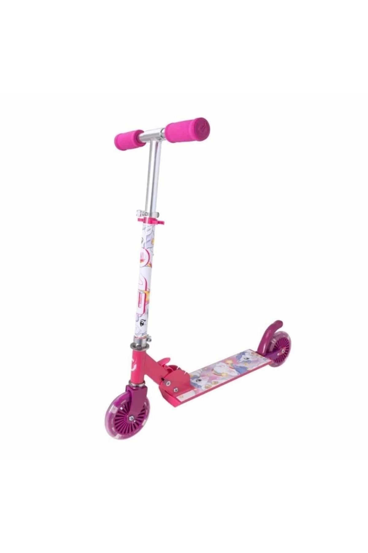 CANSA Evo 2 Tekerlekli Katlanabilir Unicorn Inline Işıklı Scooter