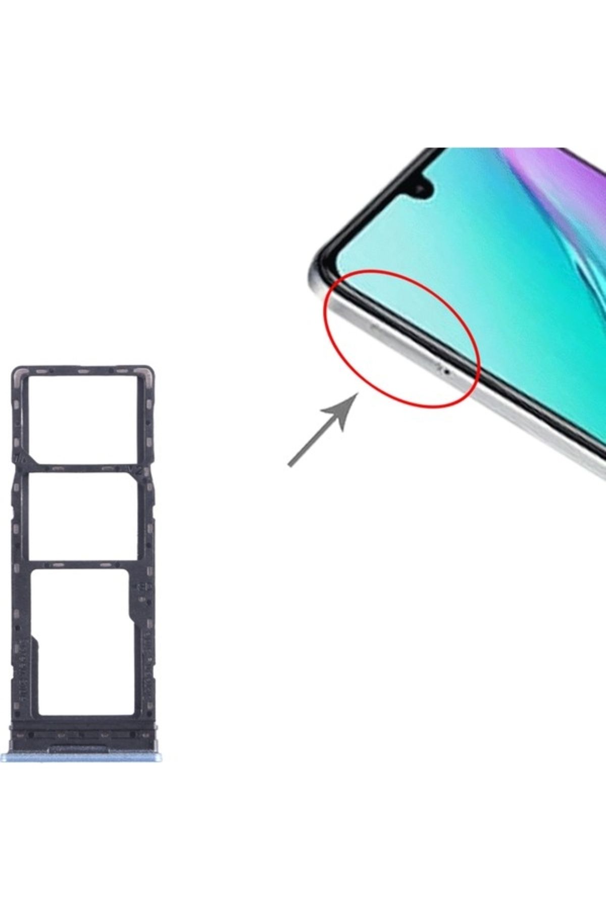 AXYA Infinix Note 11 X663 Sim Tepsisi Aparatı Sim Tray Siyah