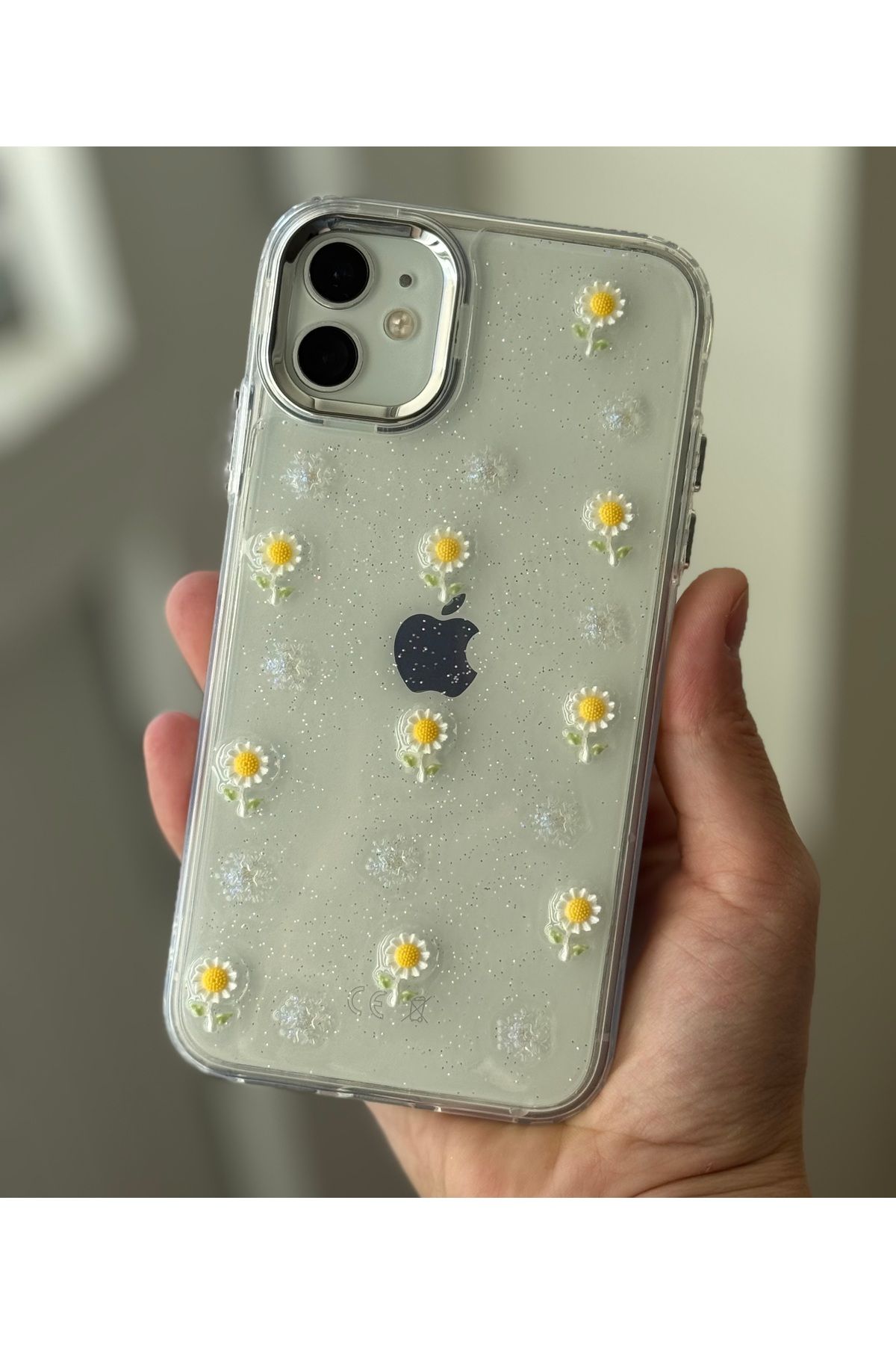 FİŞNEİLETİŞİM İPHONE 11 UYUMLU PAPATYA DESENLİ SİMLİ KILIF