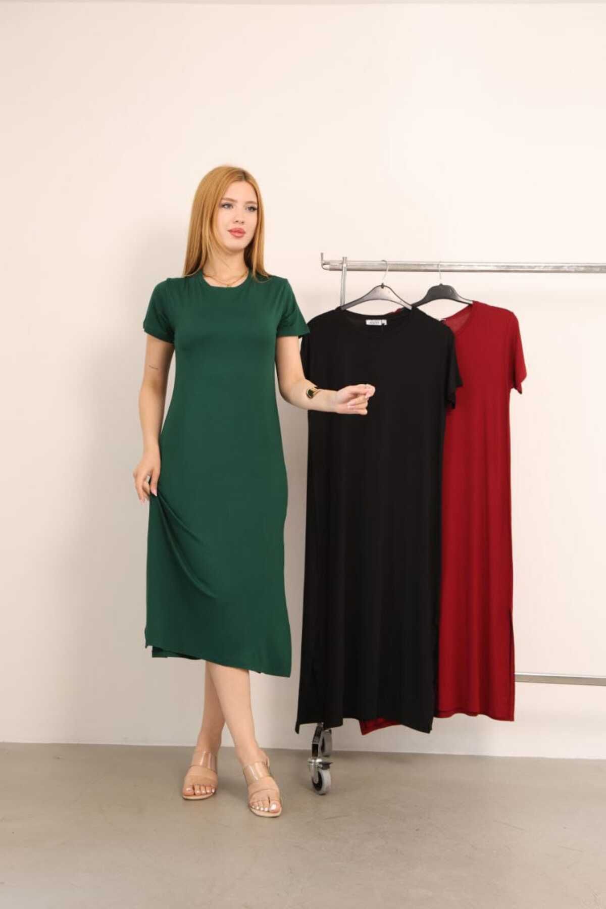 newmisal DÜZ VİSKON ELBİSE