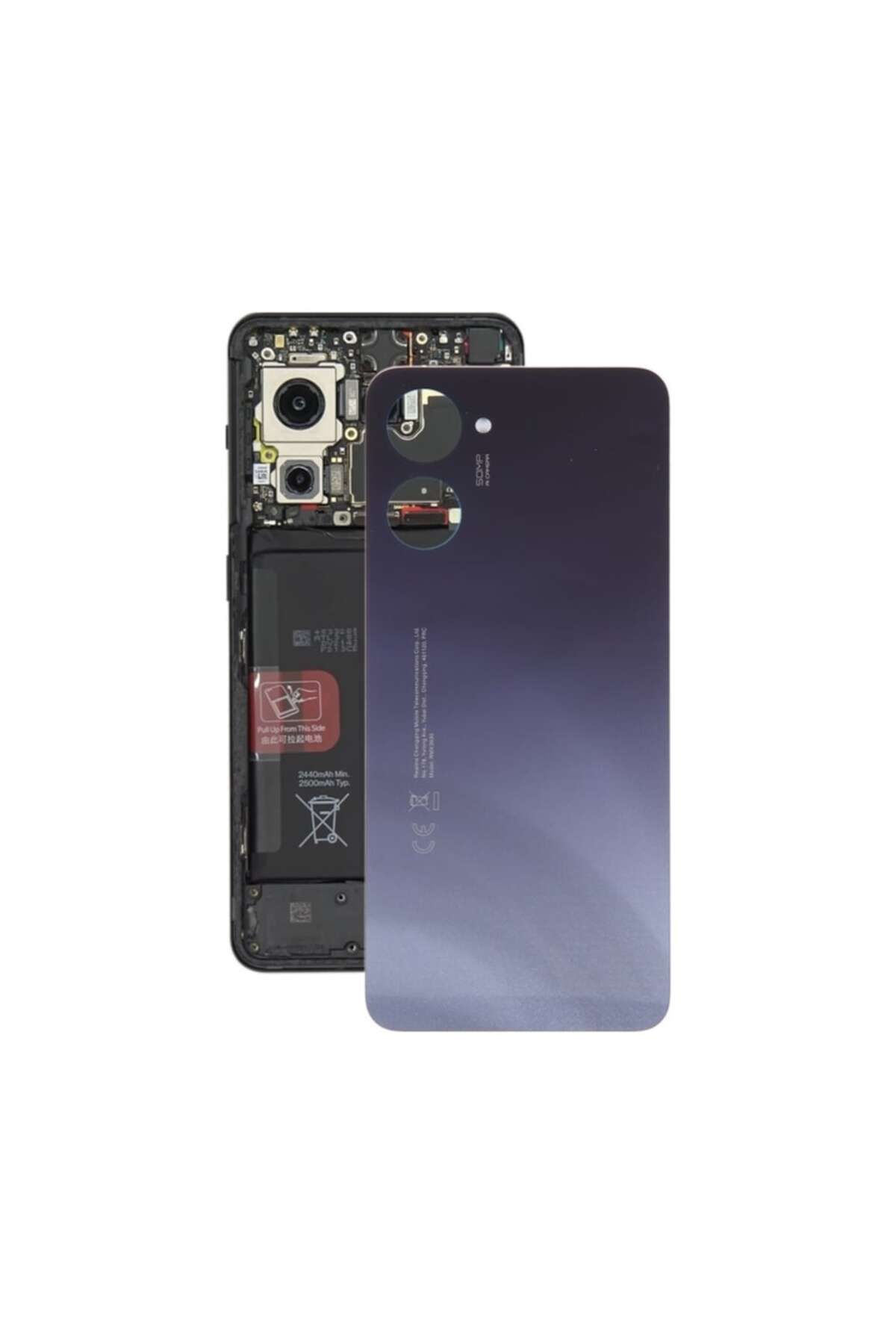 AXYA Realme 10 Uyumlu Pil Arka Kapağı Beyaz