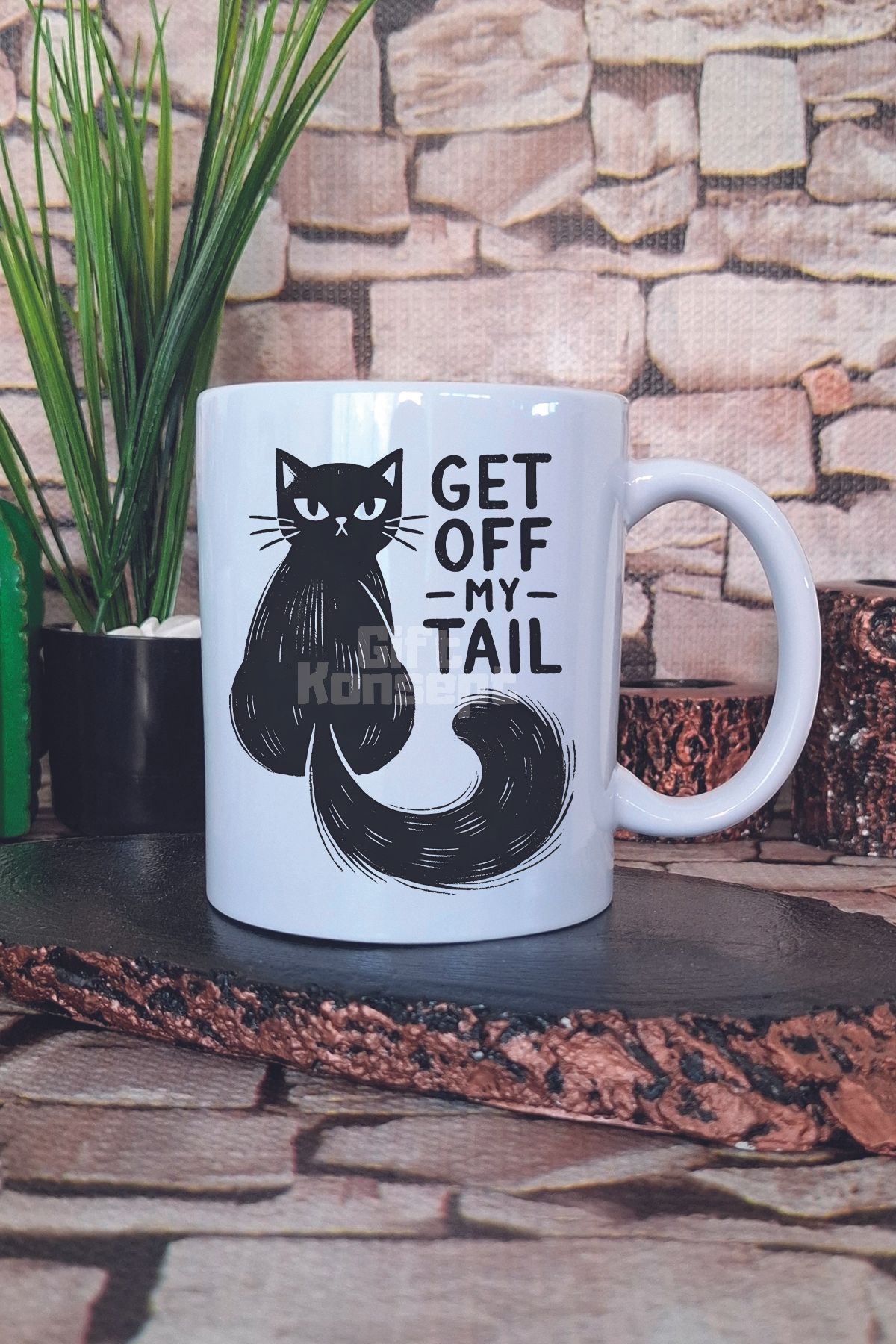 giftkonsept Kedi Komik Retro Esprili Kedisever Kedi Sahibi Stili Hediyelik Baskılı Çay Kahve Sunum Kupa Bardak
