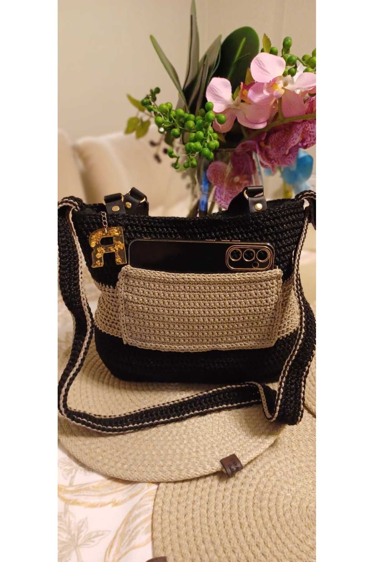 şehrazat handmade RENKLİ ÖRME ÇANTA