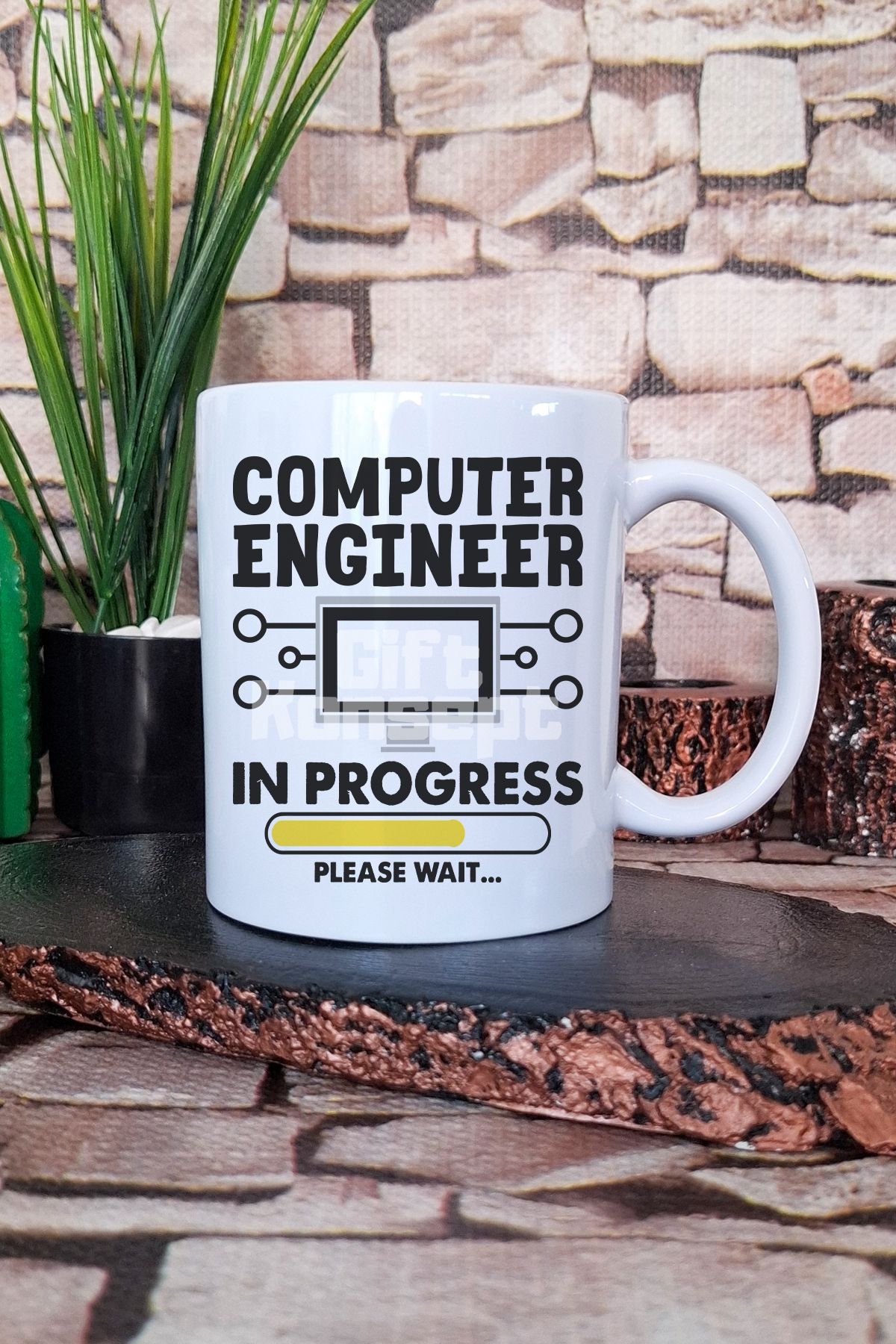 giftkonsept Computer In Progress Baskılı Bilgisayar Mühendisi Yazılımcı Hediye Baskılı Kupa Bardak