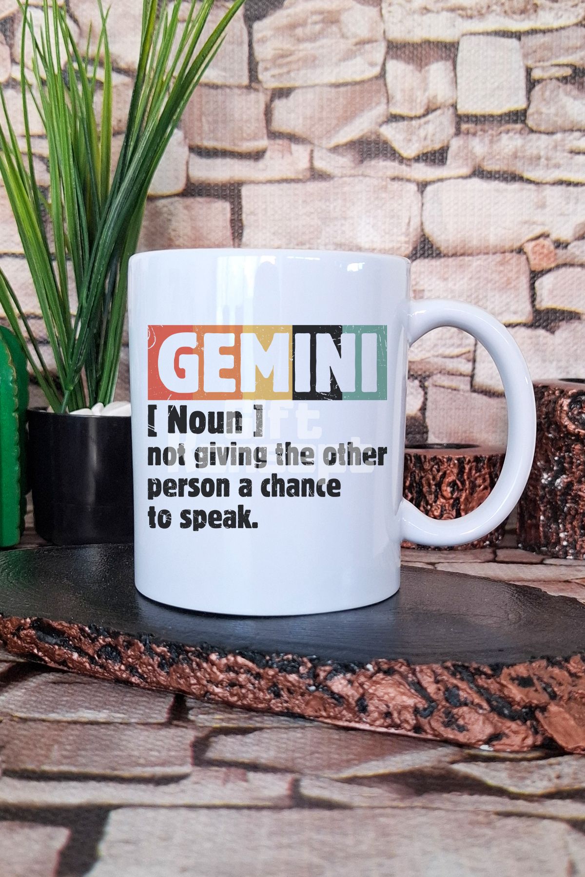 giftkonsept Gemini Noun Definition Baskılı İkizler Burcu Astroloji Hediye Baskılı Kupa Bardak