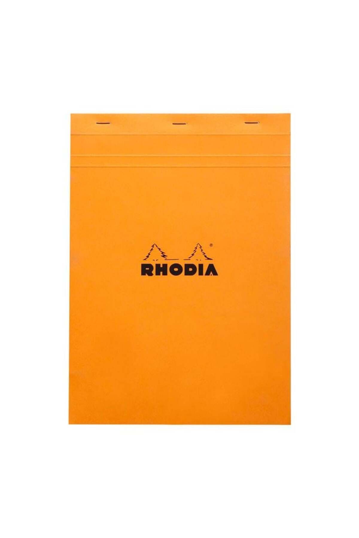 Rhodia Basic Üstten Zımbalı Bloknot A4 Kareli Turuncu