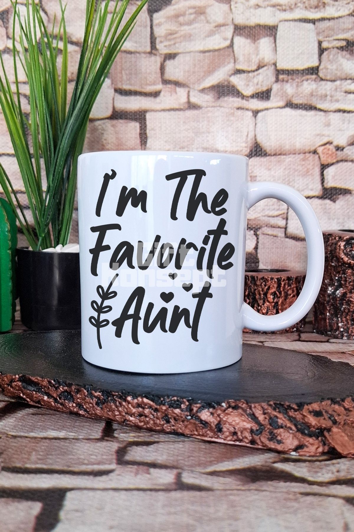 giftkonsept I'm The Favorite Aunt Hala Teyze Hediyelik Baskılı Çay Kahve Sunum Kupa Bardak