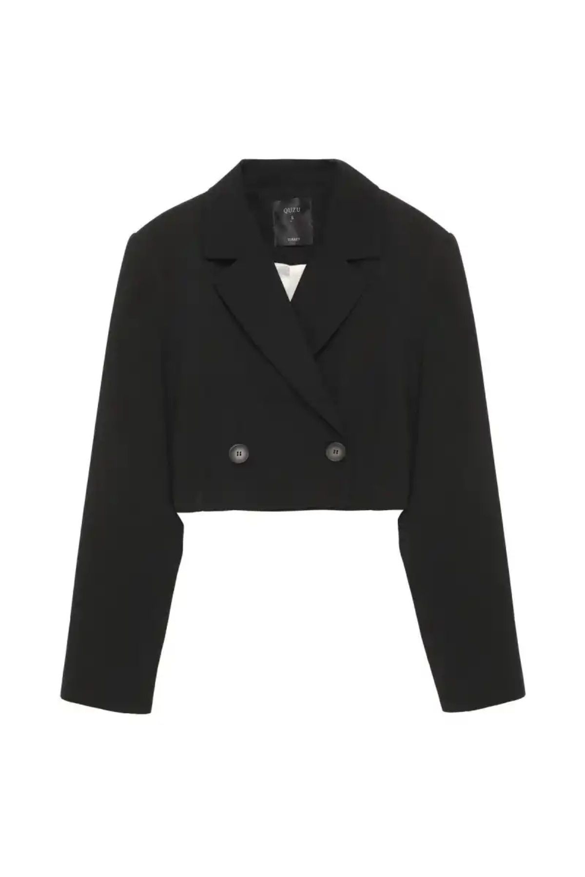 Quzu VATKA DETAYLI CROP BLAZER CEKET