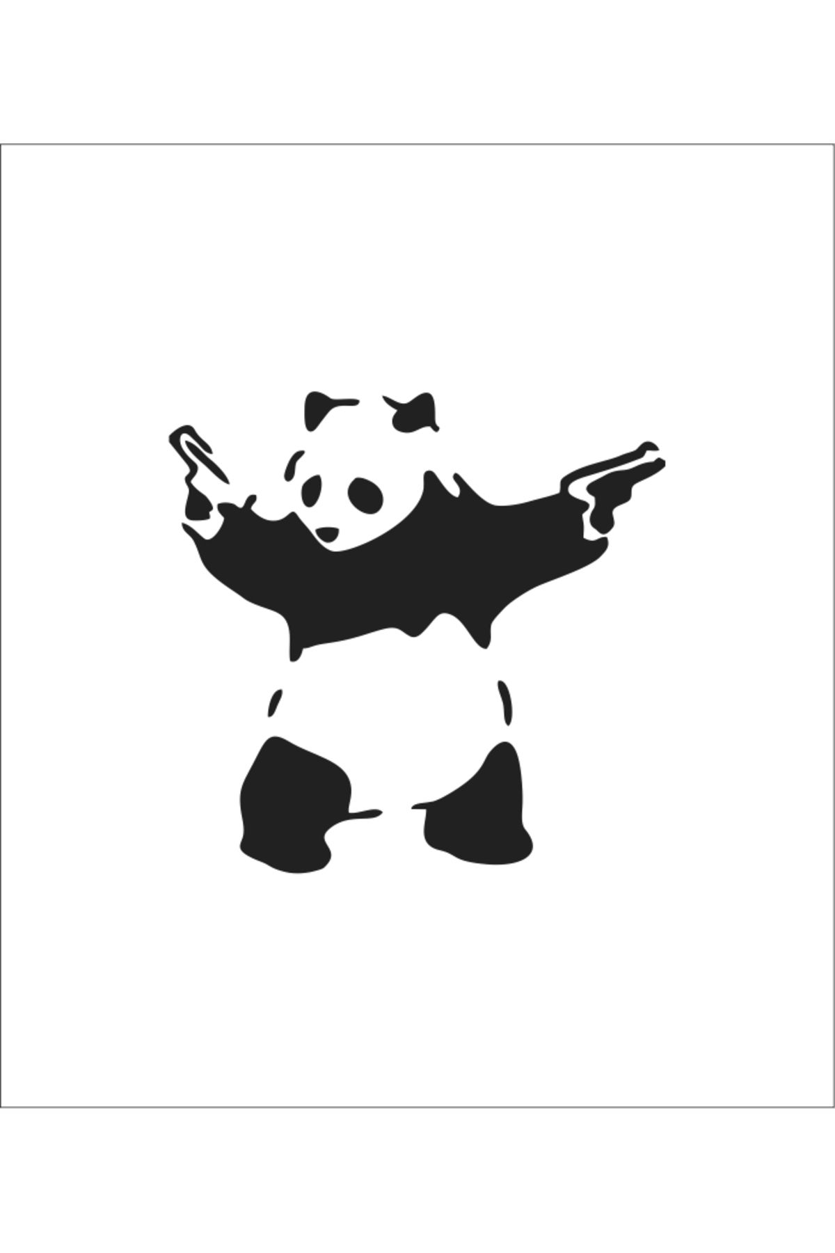 RVT Design Silahşör Panda Sticker Yapıştırma