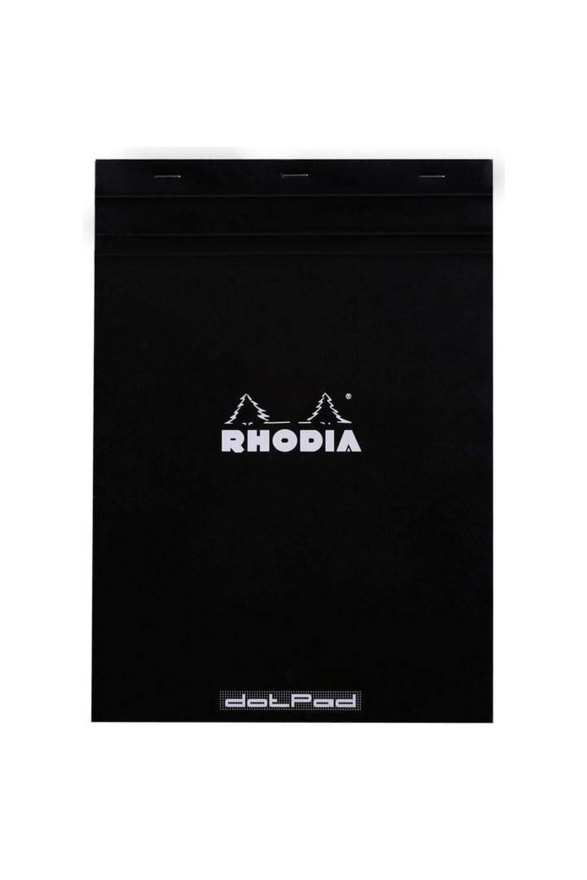 Rhodia Basic Üstten Zımbalı Bloknot A4 Noktalı Siyah