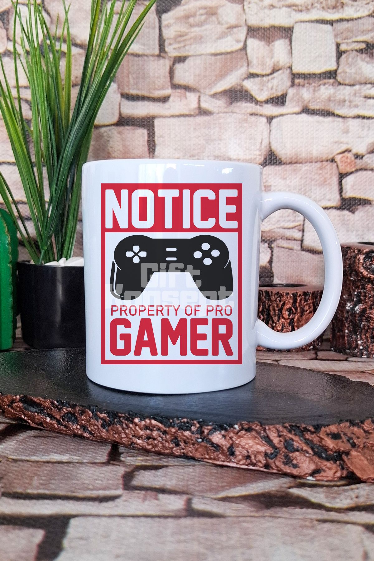 giftkonsept Notice Property Of Pro Gamer Baskılı Oyuncu Hediyelik Baskılı Çay Kahve Sunum Kupa Bardak