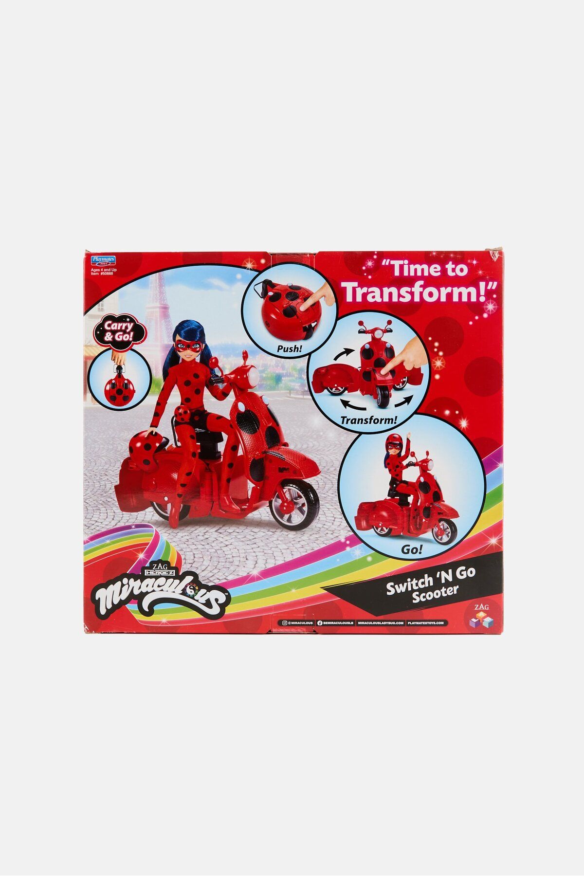 ZAG Heroez Miraculous-Ladybug And Switch N Go Scooter Action Figure 2