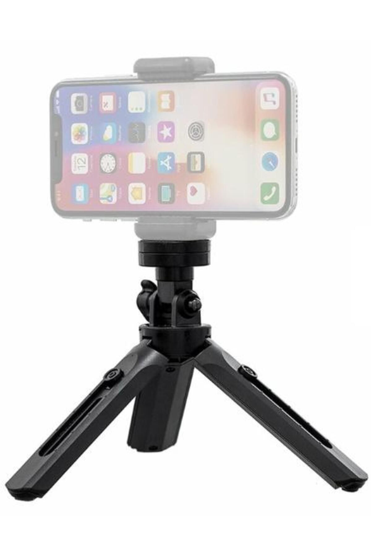 Dexia-360° rotating mini tripod for phone and GoPro – compact, black 1
