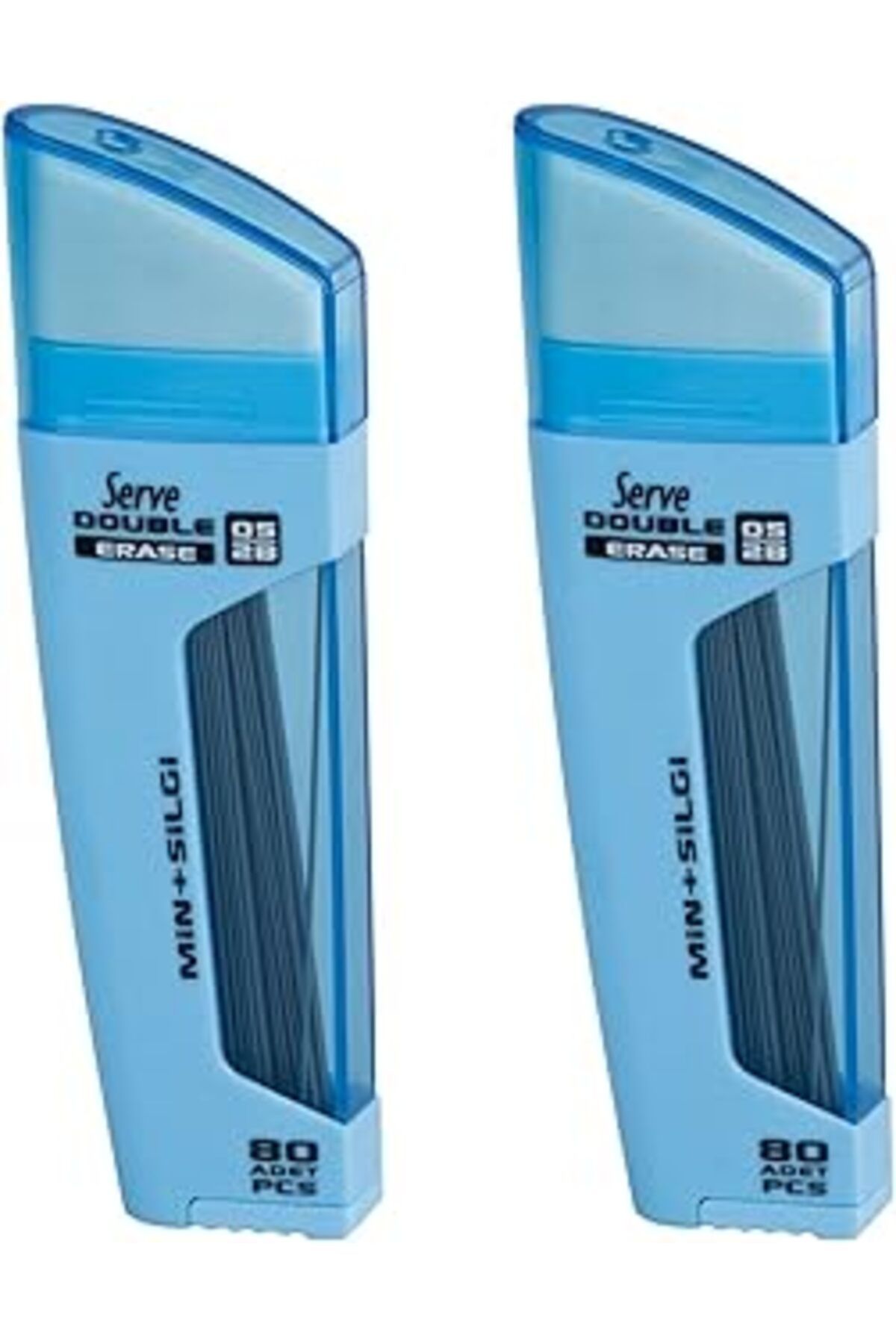 Mu Art Ahşap Serve Dble Mek Kur Klm Ucu-Slg 05Mm Gok Mavi 2Li Set