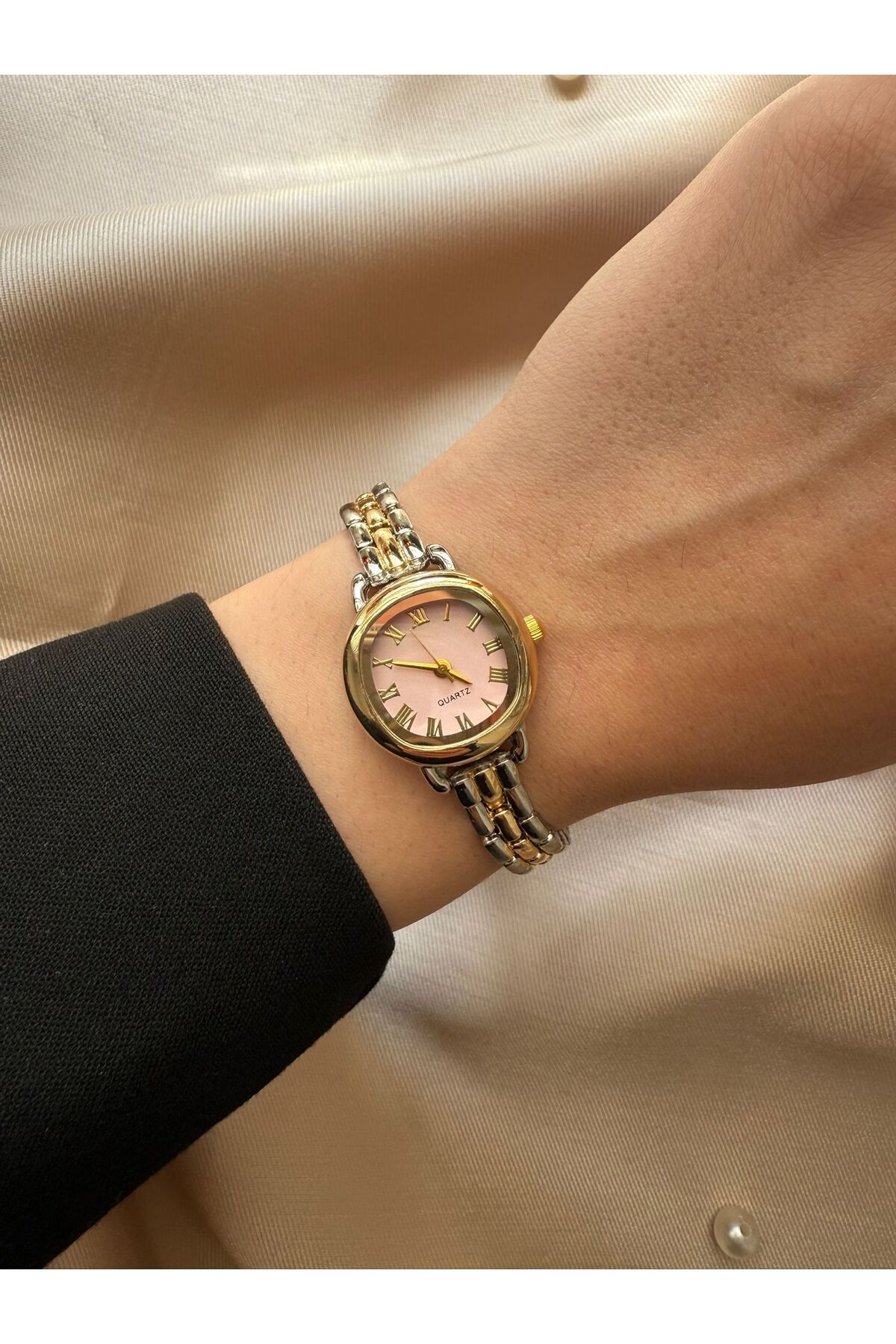 rubsey Retro Minimal Boncuk Kordon Vintage Kadın Kol Saati
