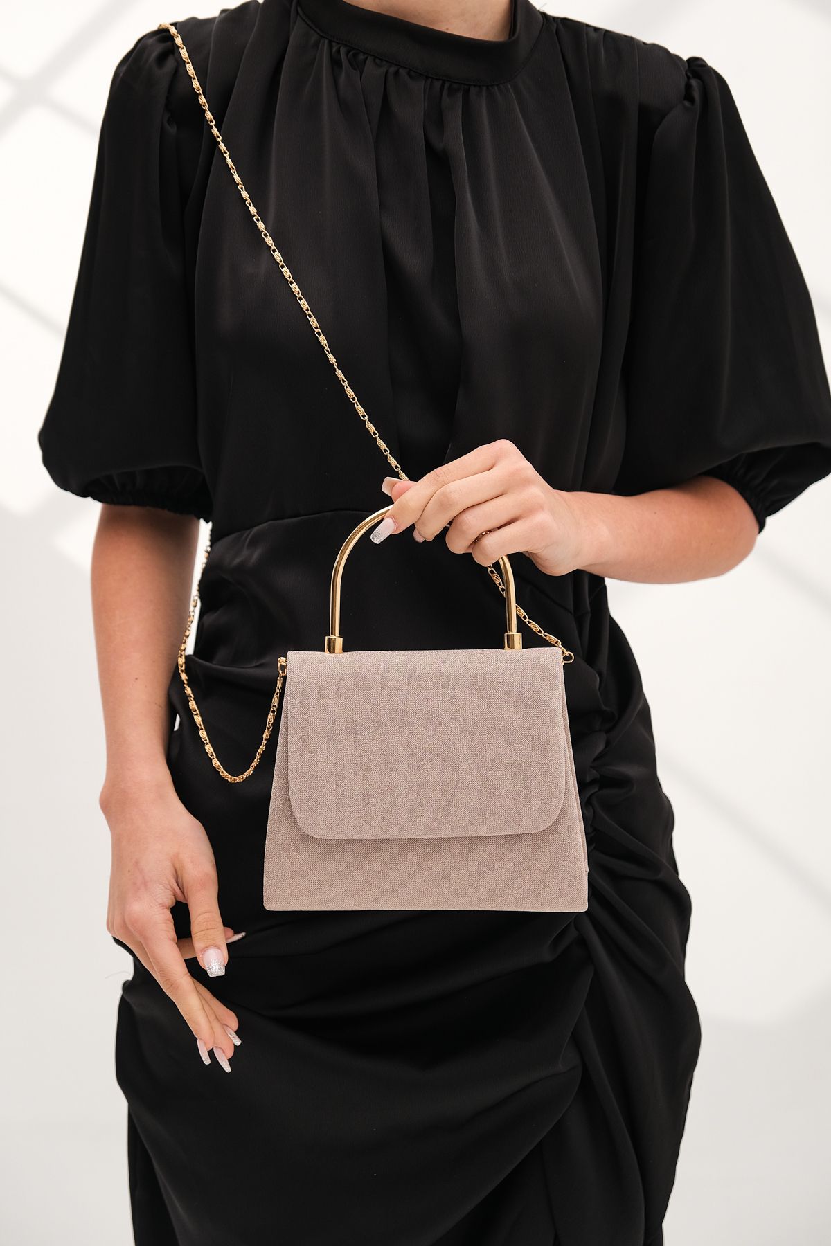 ROZA CANTA Kadın Rose Simkum Abiye Clutch Portföy Çanta