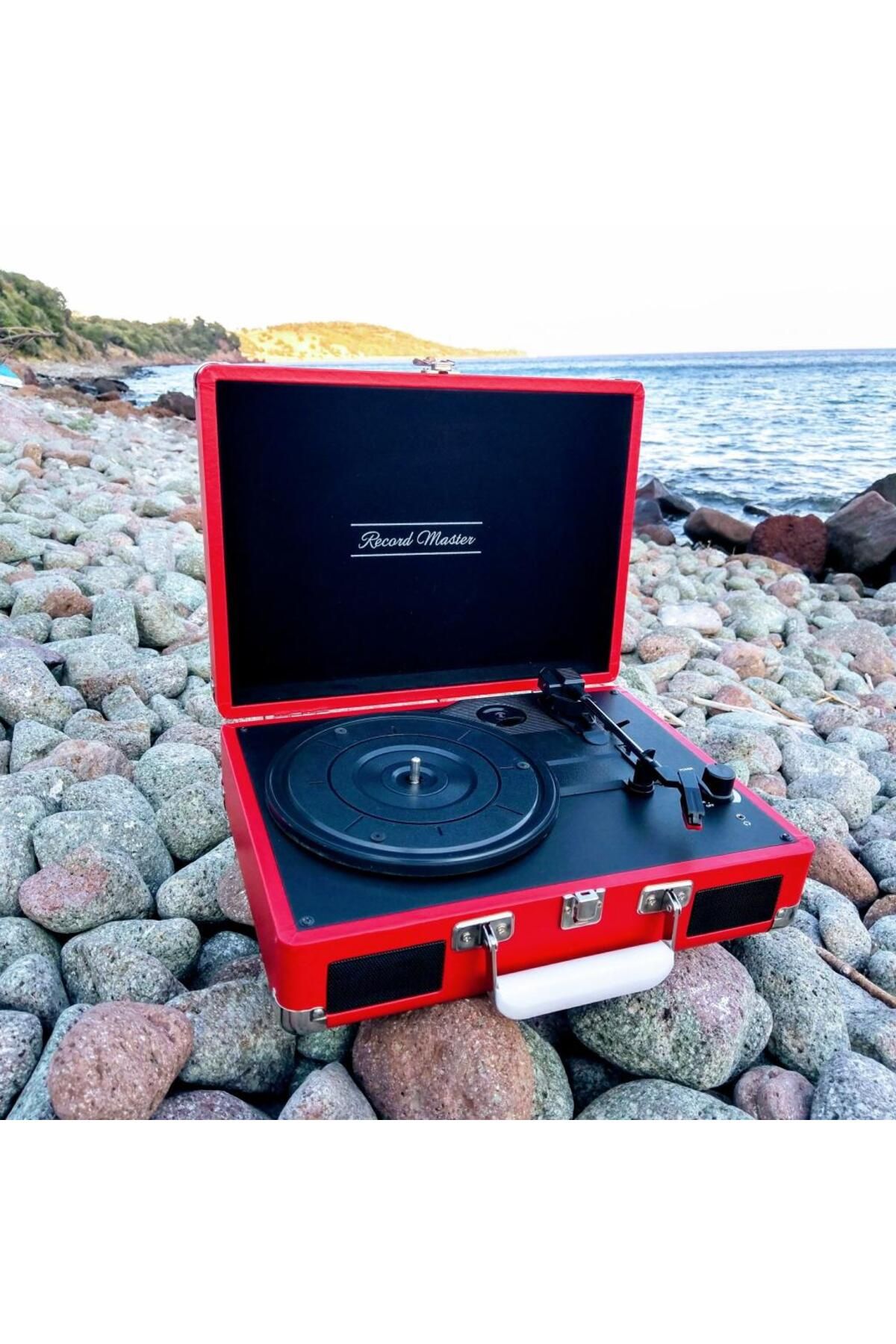 Kadıköy Plak Kulübü Record Master T310CH Dahili Şarj Özellikli Kırmızı PİKAP