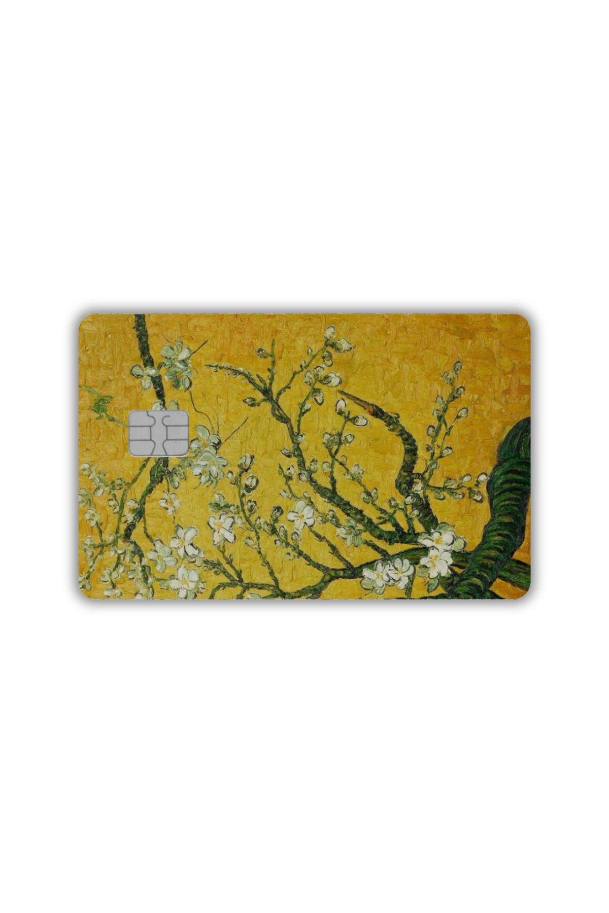 yoyadizayn Vincent Van Gogh Sarı Badem Çiçeği Öğrenci Kartı, Metro Kartı, Akbil, Kredi Kartı Kaplama KÜÇÜK ÇİP