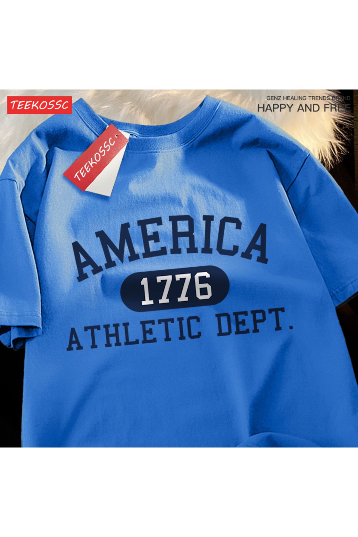 StartMore Y2k Vintage Tişört Tee Amerika 1776 atletik borç mektup