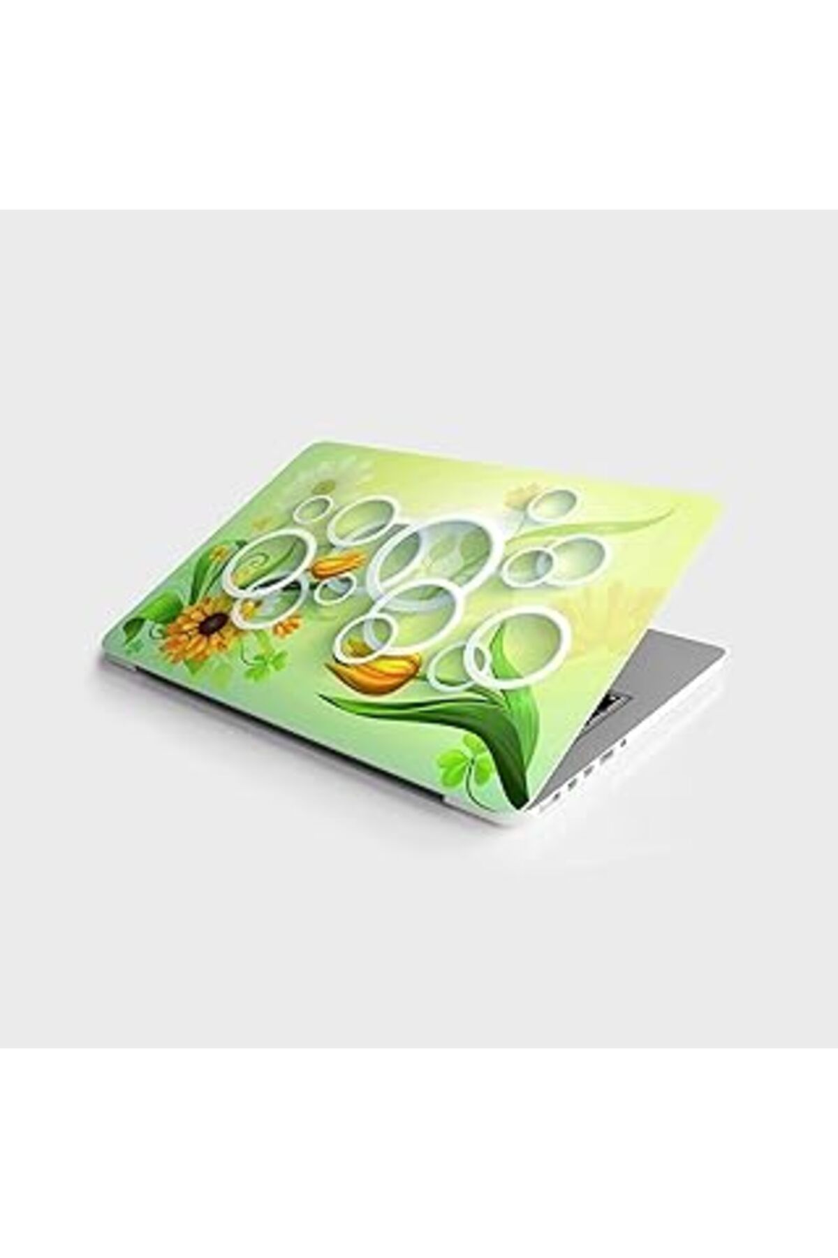 NETWORK ART Laptop Sticker Bilgisayar Notebook Pc Kaplama Etiketi Yuvarlak Lale