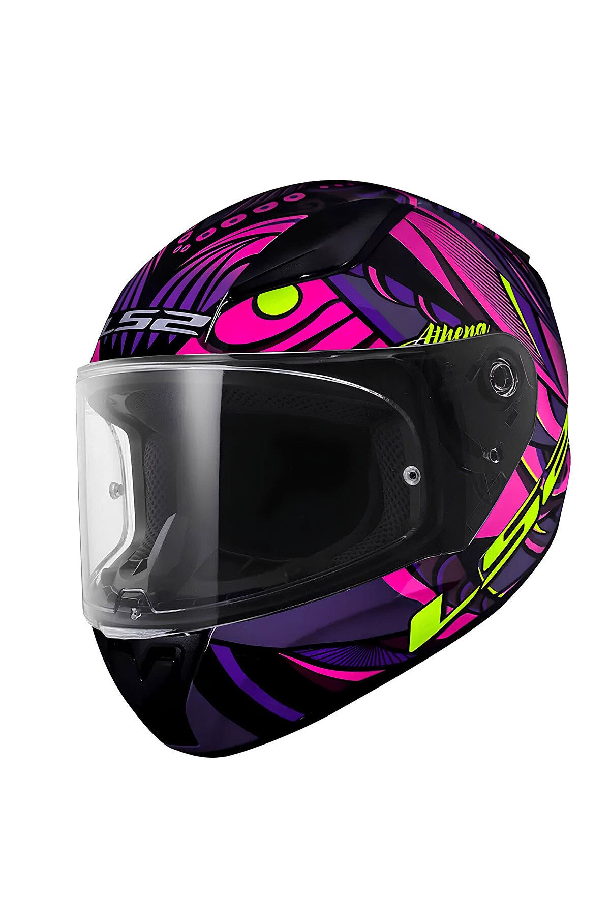 LS2 RAPID 2 ATHENA SİYAH-MOR KASK