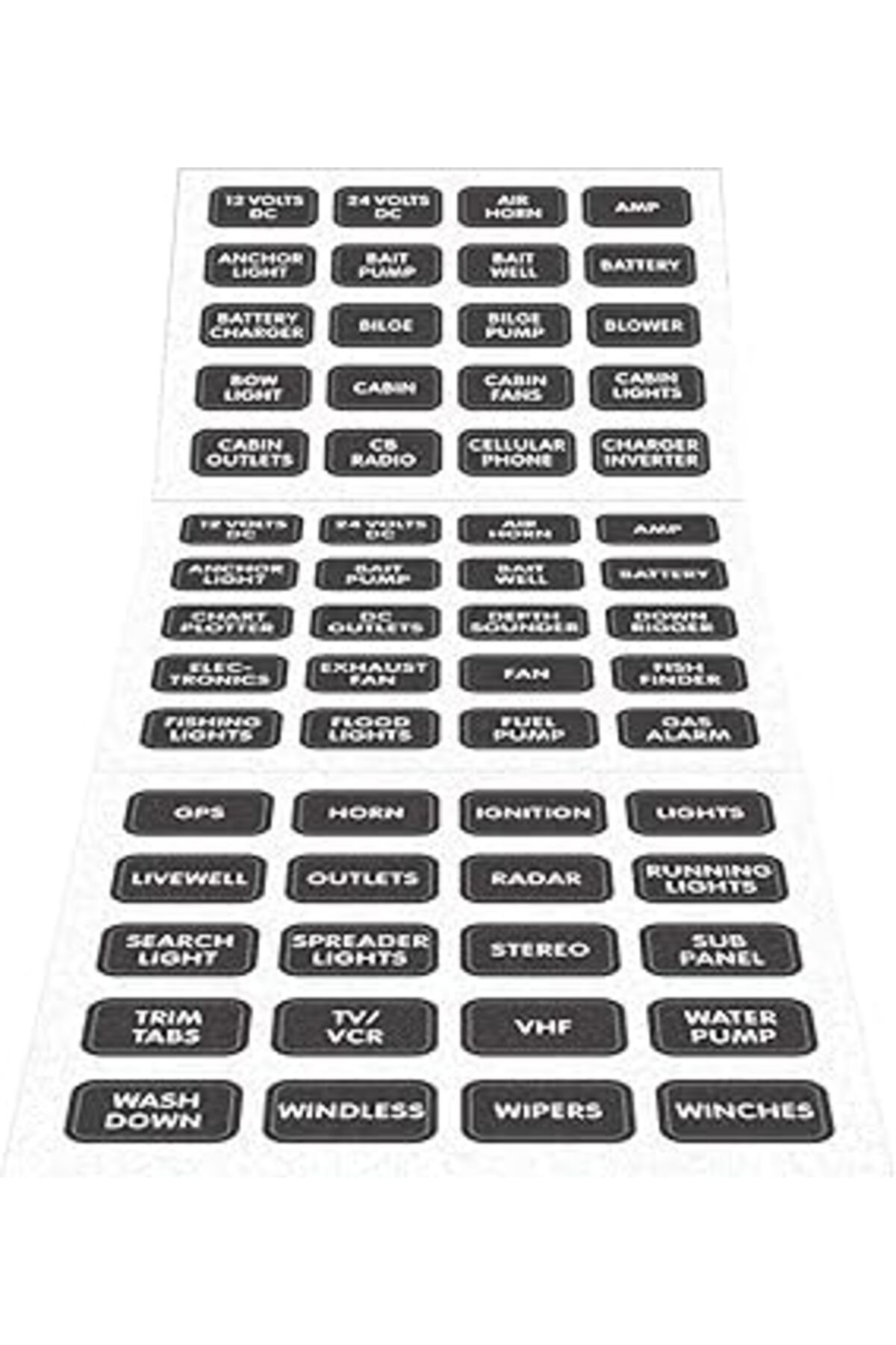 NETWORK ART Blue Sea Systems Black 60 Label Set