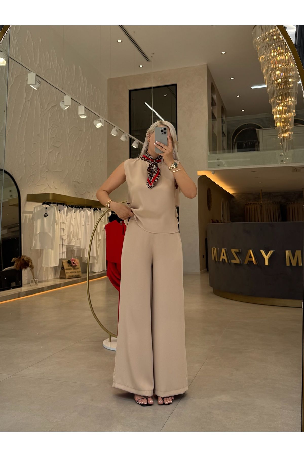 byözlemyazan Drape Dekolteli Bluz