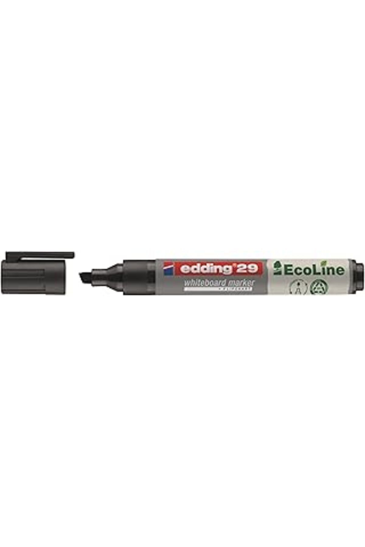 Mu Art Ahşap Edding 29 Ecoline Beyaz Yazı Tahtası Kalemi, Siyah, 1 Kalem, Kesik Uç, Yeniden Doldurulabilir