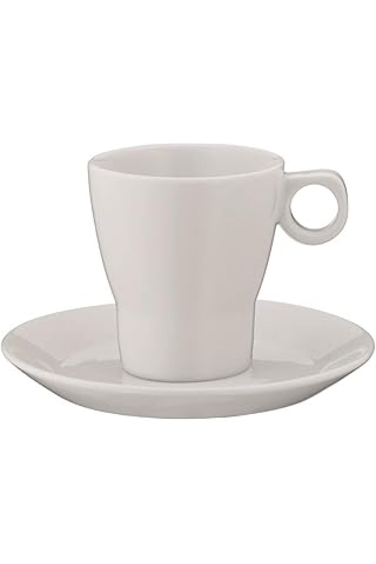 Mu Art Ahşap Café Créme Porselen Fincan
