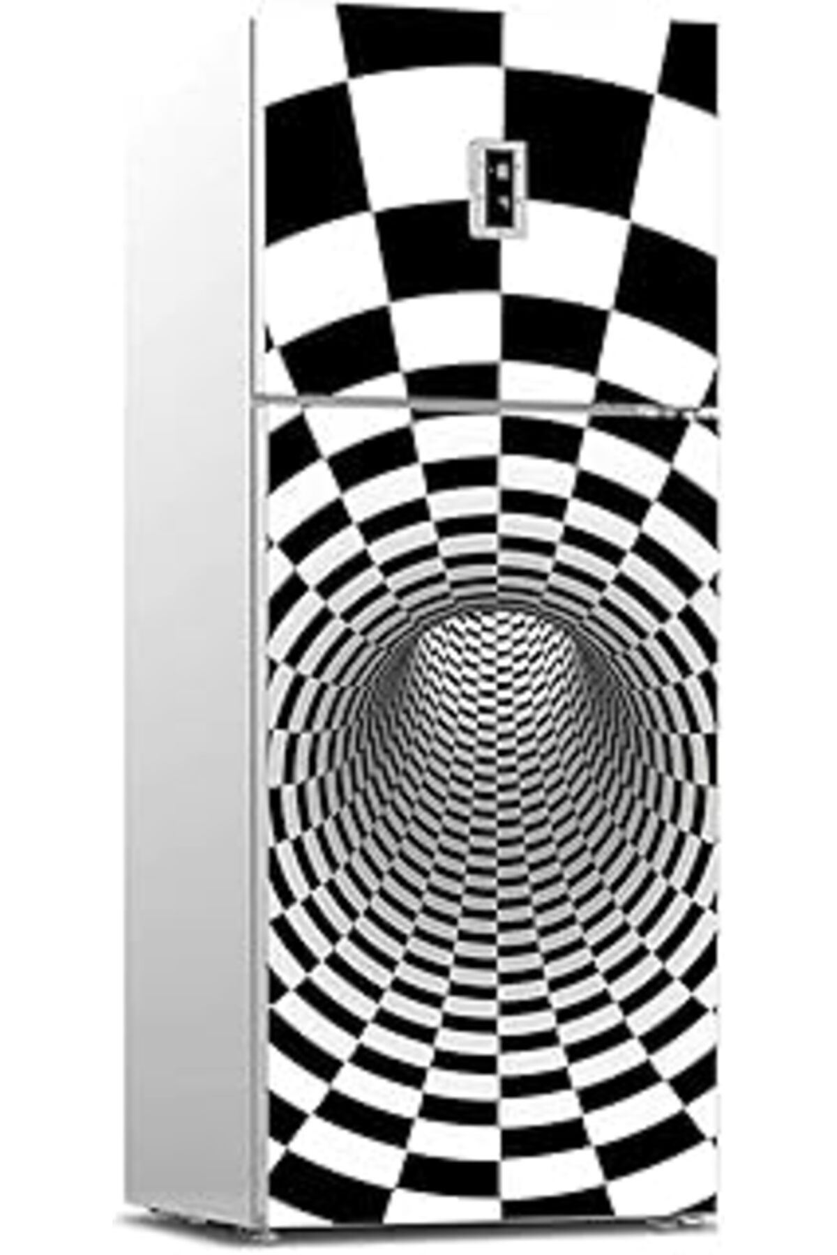 Mu Art Ahşap Buzdolabı Sticker Kaplama Dolap Kaplama Etiketi 3D Tünel