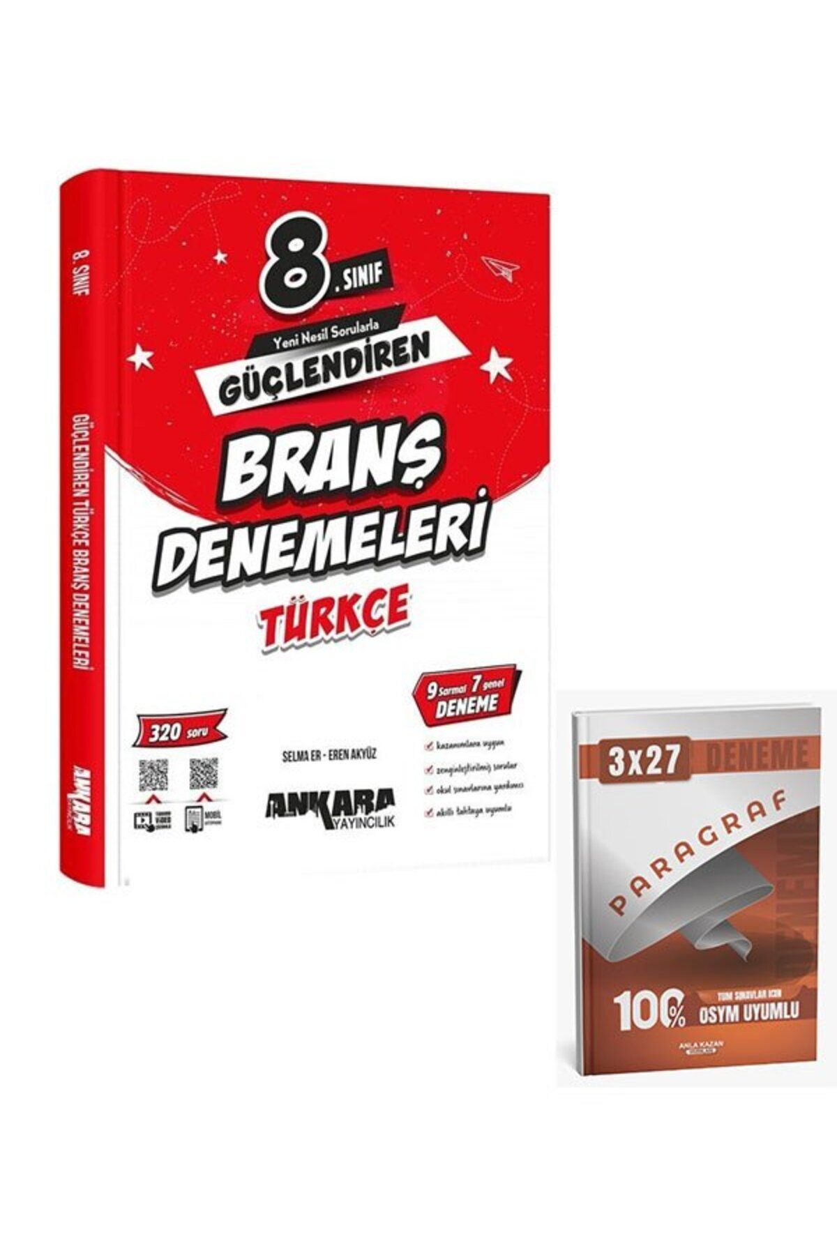 Anla Kazan Yayınları Ankara 2026 8. Sınıf Türkçe Güçlendiren Branş Denemeleri+Anla Kazan Paragraf