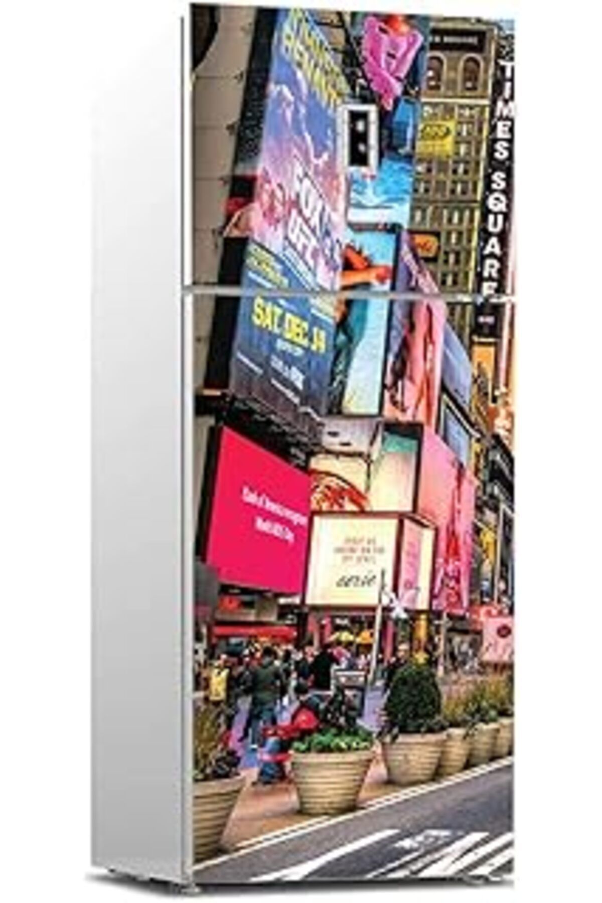 NETWORK ART Buzdolabı Sticker Kaplama Dolap Kaplama Etiketi Times Newyork