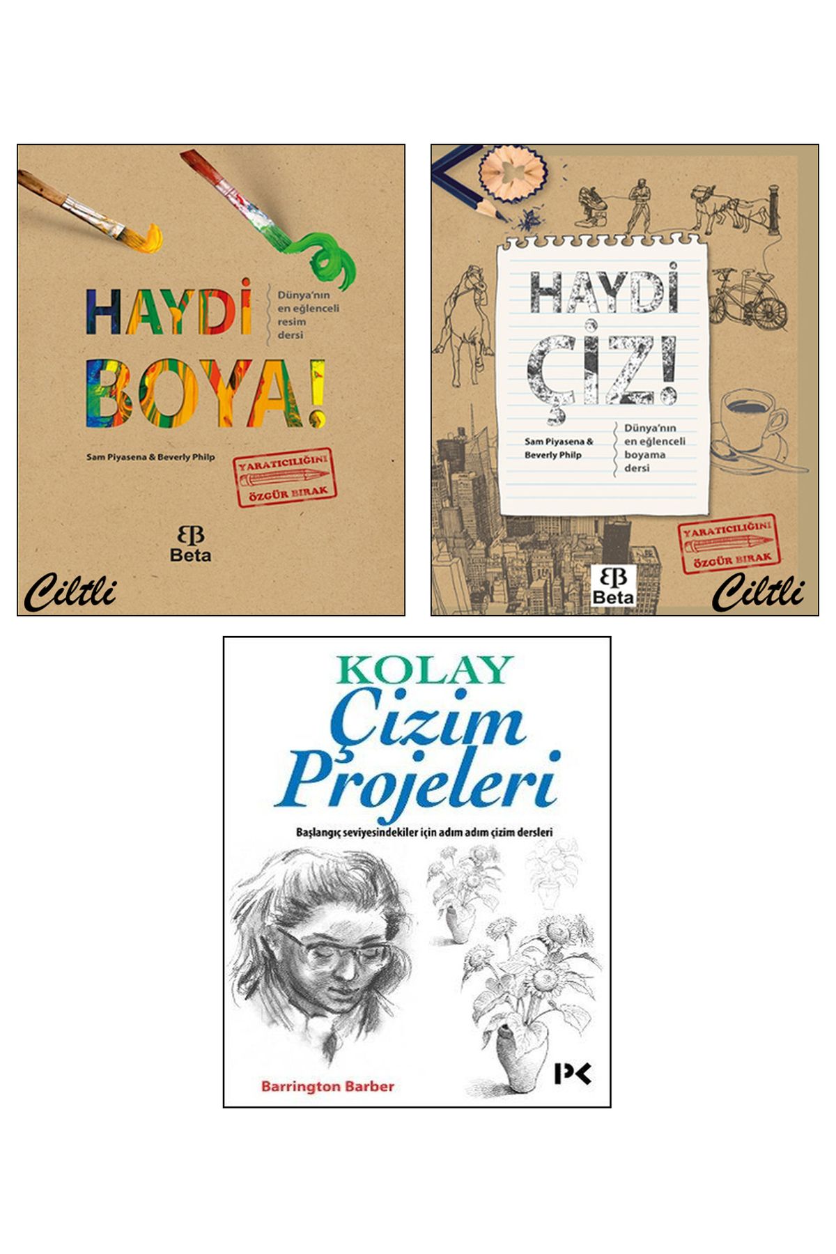 Beta Kids Yayınları Haydi Boya Kolay Çizim Projeleri Barrington Barber Haydi Çiz Resim Çizim ve Boyama Dersleri 3lü